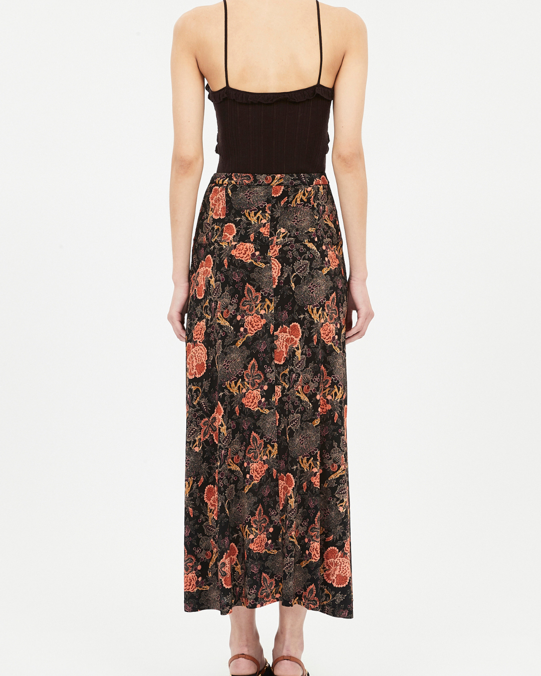 PAOLA JERSEY HIGH WAIST MIDI SKIRT