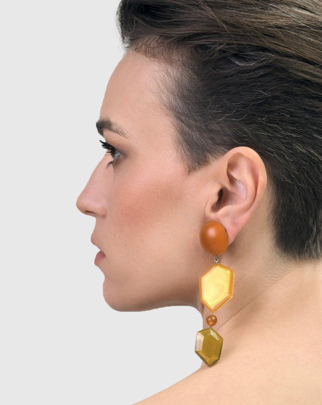Spice Drop Earrings, Gold Multi