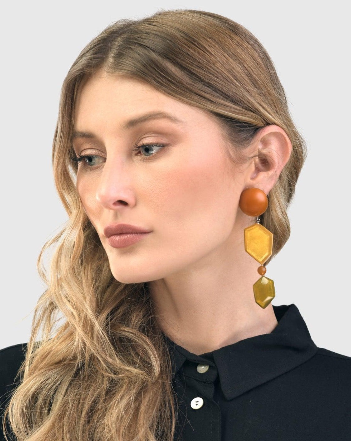 Spice Drop Earrings, Gold Multi
