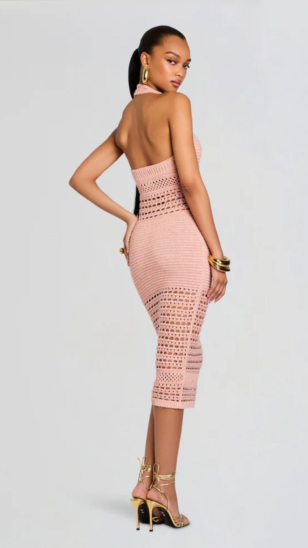 Jaycee Crochet Dress Peche