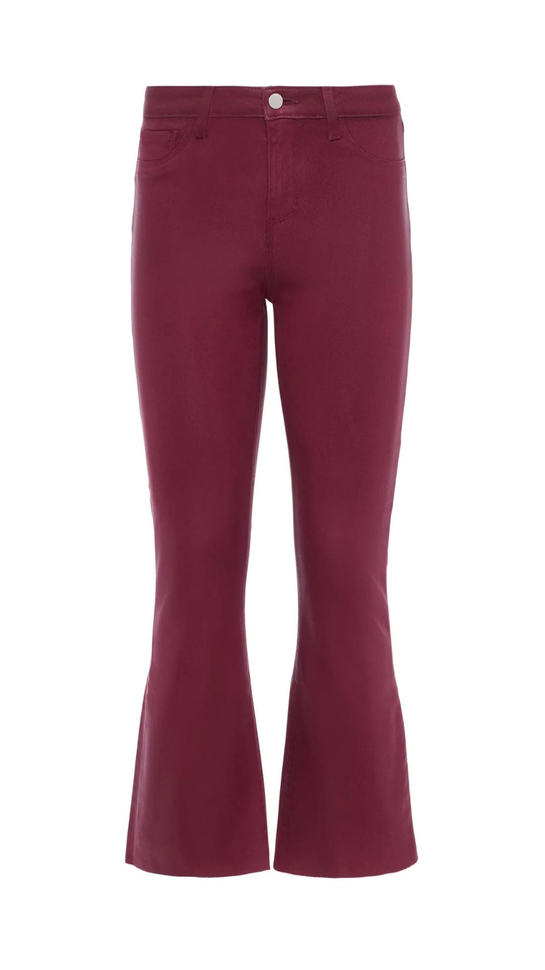 Kendra Coated Cropped Flare Jean