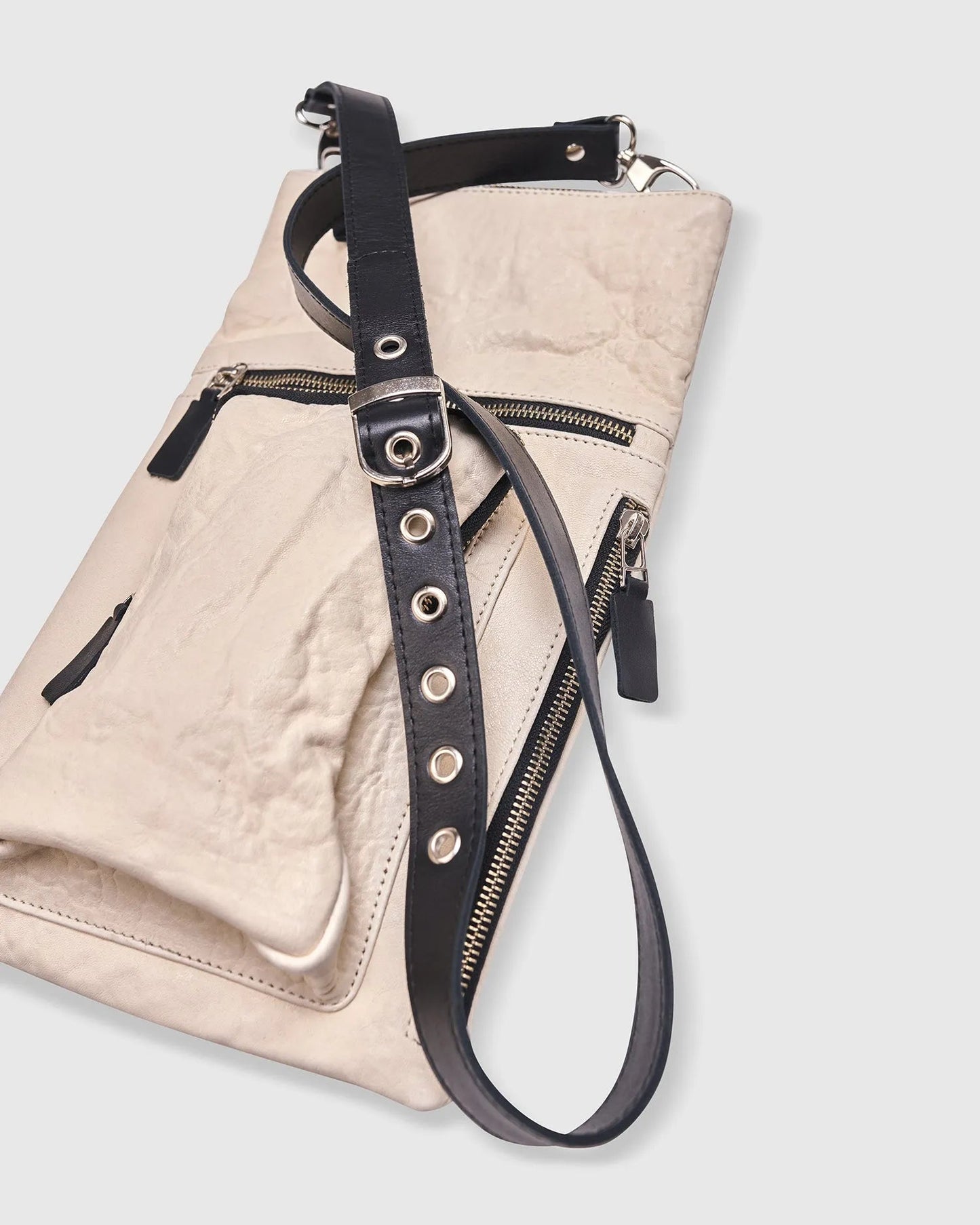 Flat Stash Pouch Bag, Ivory