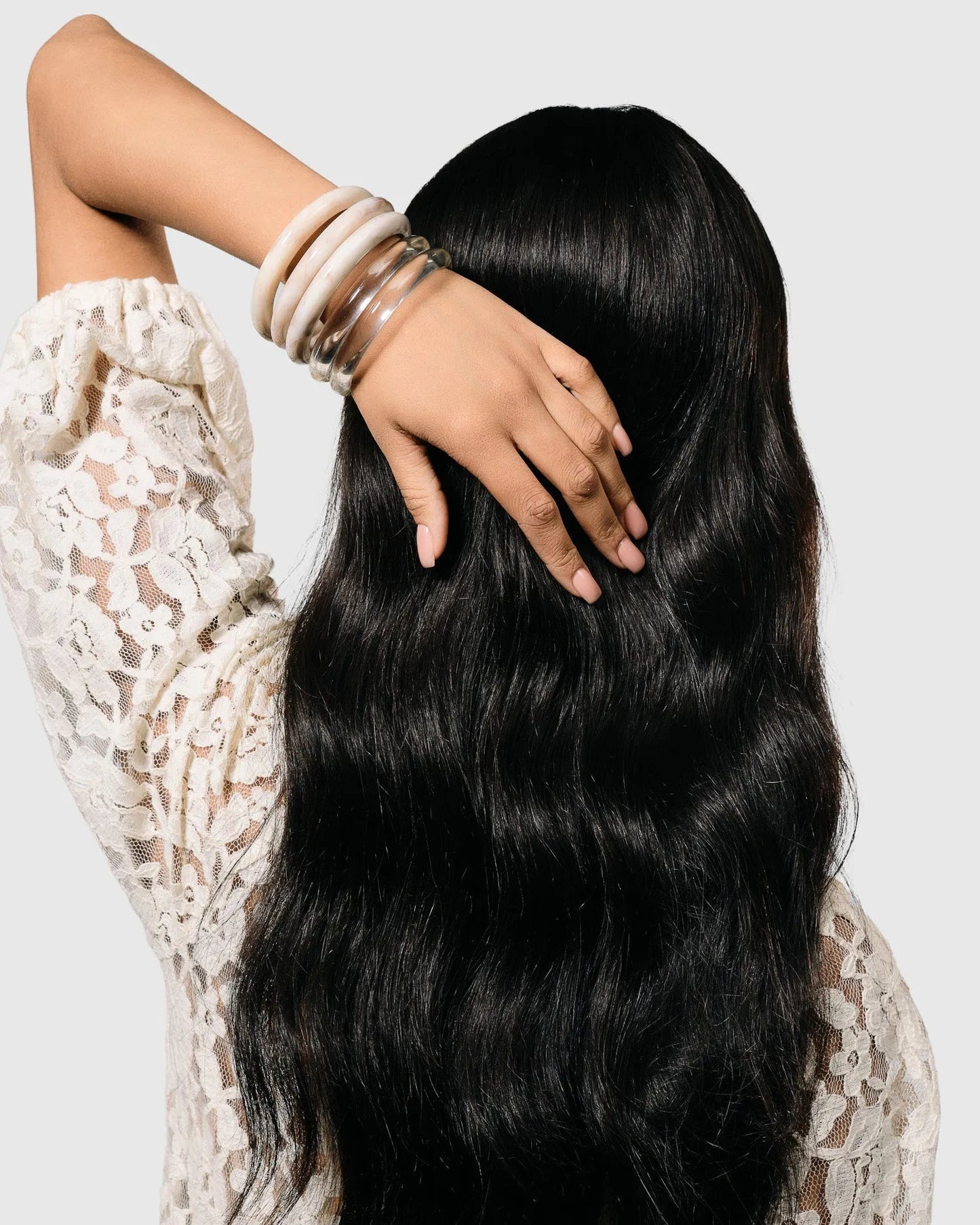 Rounded Bangle Bracelet, Oat