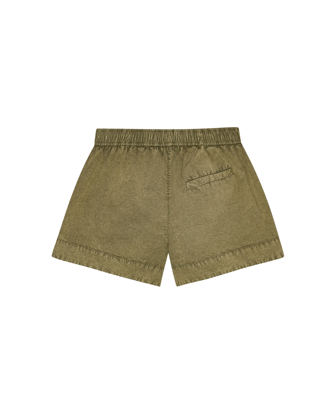 WASHED STRETCH COTTON ELASTICATED SHORTS