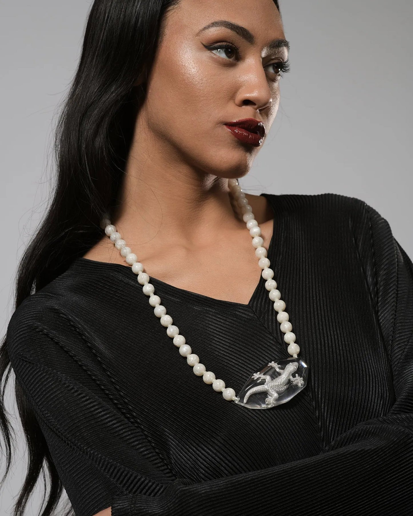 Lucky Bead Necklace, Frost