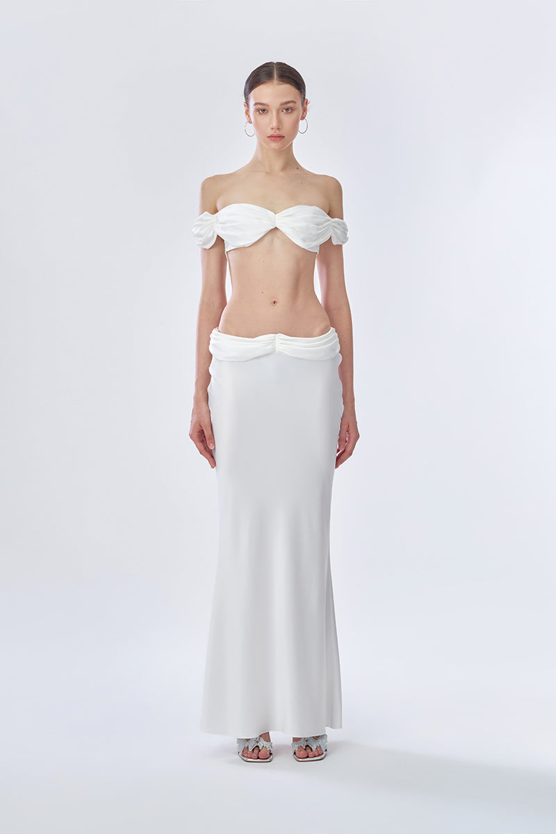 PRINCESS MAXI SKIRT IN OFF WHITE