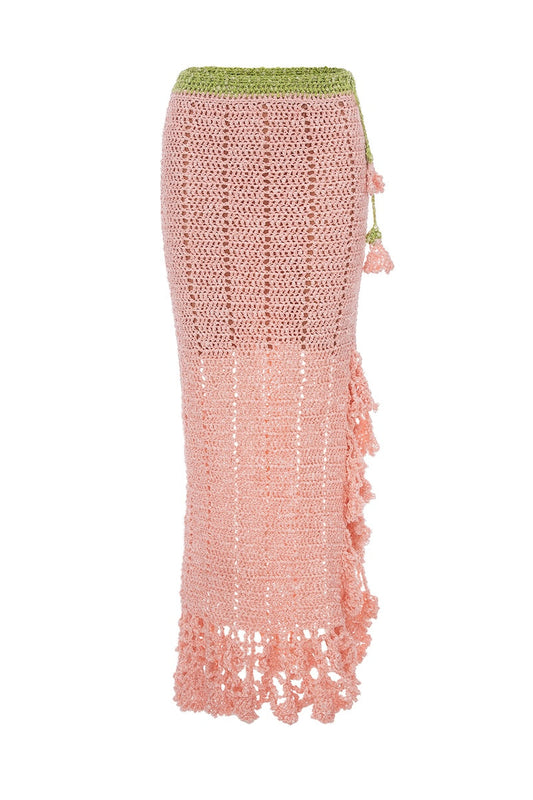 CHRYSANTHEMUM PINK HANDMADE CROCHET SKIRT
