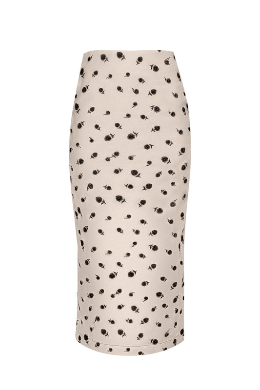 ROSITA SKIRT IN IVORY AND BLACK