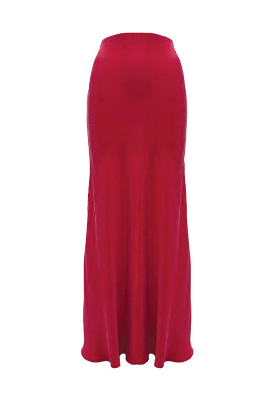 LUCY SLIP SKIRT IN ROUGE