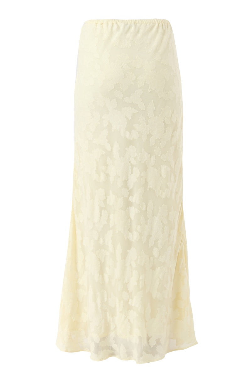 EVORA SKIRT IN PALE YELLOW