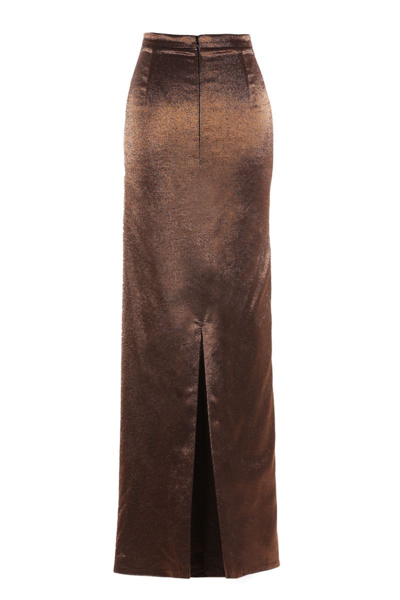 LILY GLITTER SKIRT IN MIRAGE BROWN