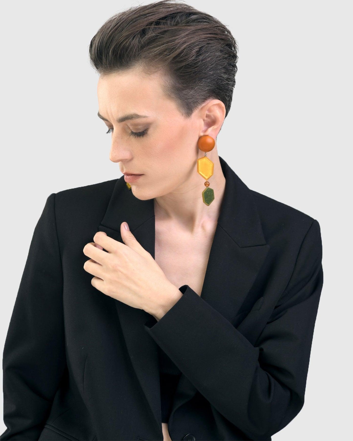 Spice Drop Earrings, Gold Multi