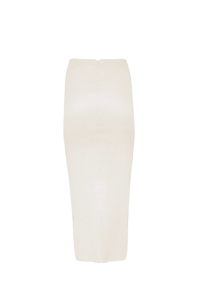 LILIES PAREO SKIRT IN WHITE GOLD