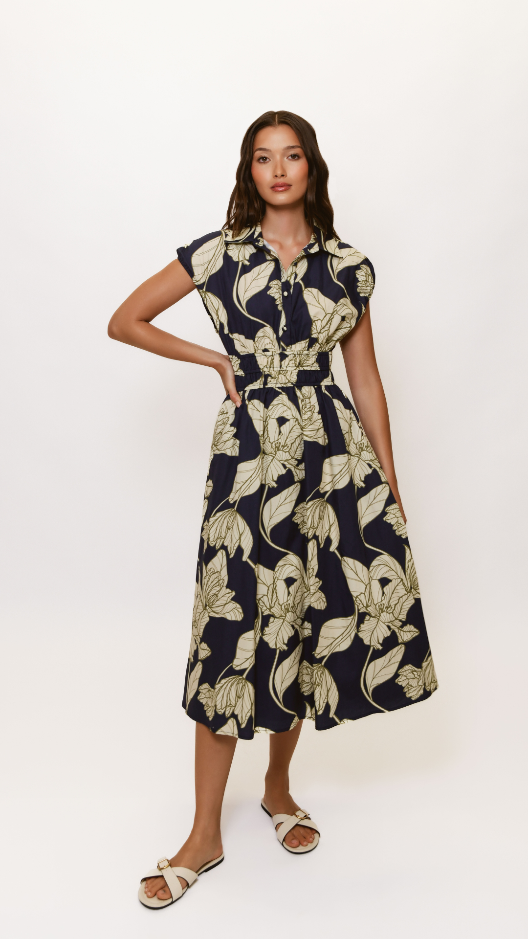 Alora Navy Dress