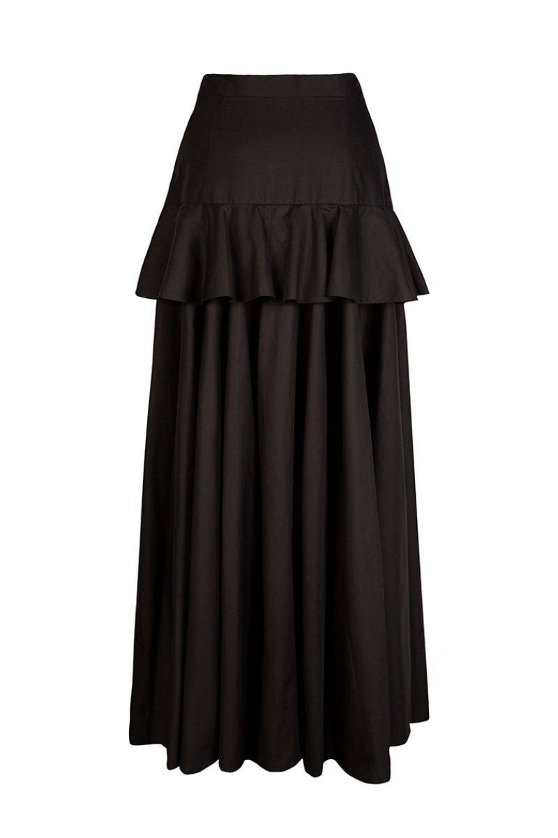 PEPLUM MAXI SKIRT