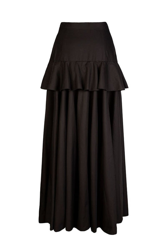 PEPLUM MAXI SKIRT