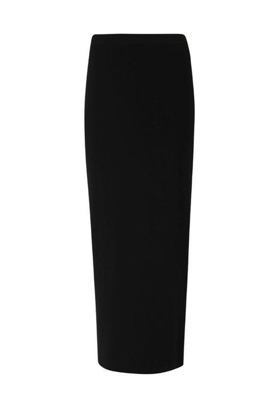 KNITTED PENCIL SKIRT IN BLACK