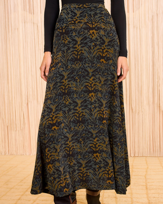 PAOLA JERSEY HIGH WAIST MIDI SKIRT