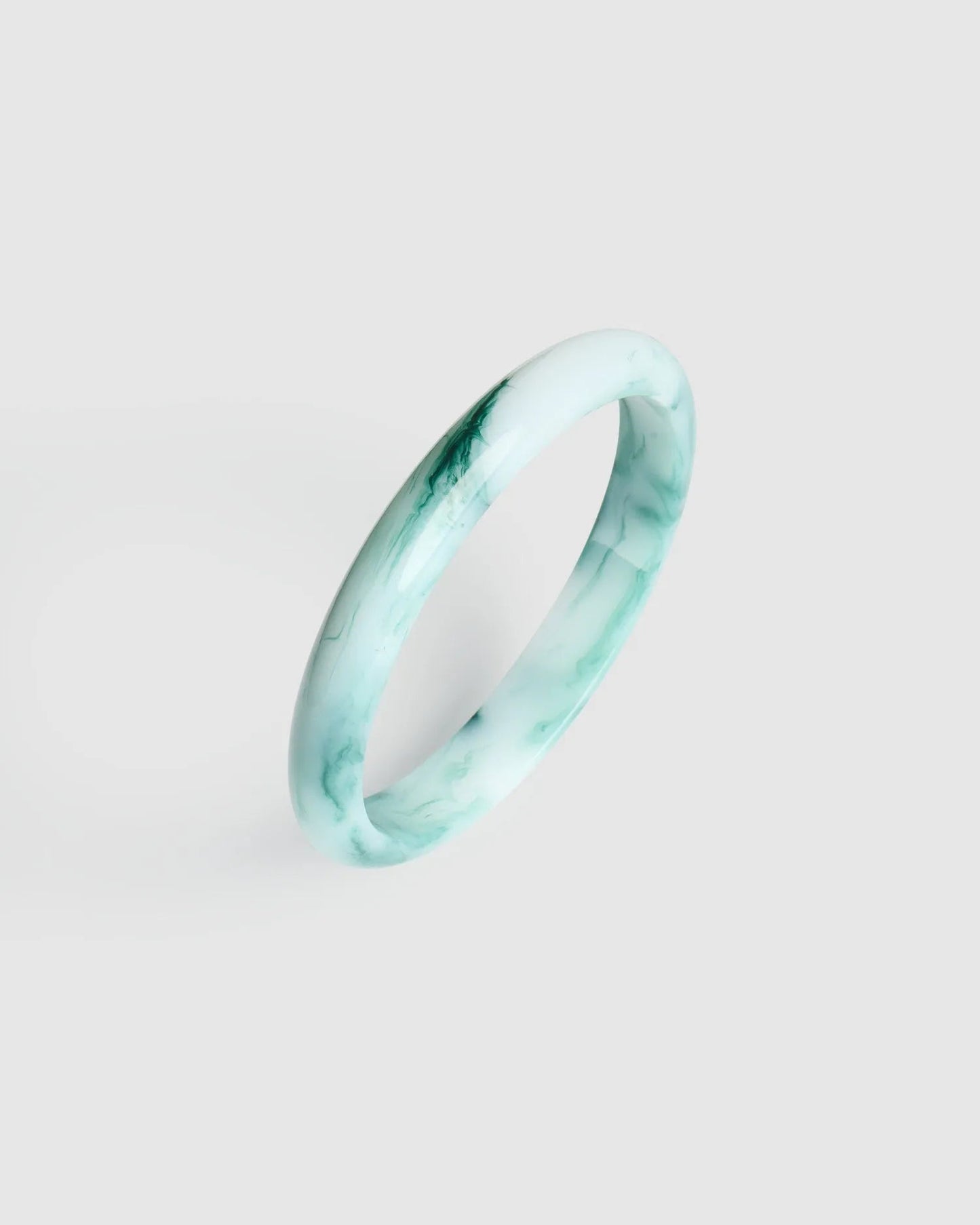 Rounded Bangle Bracelet, Jade