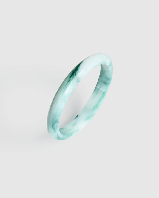 Rounded Bangle Bracelet, Jade