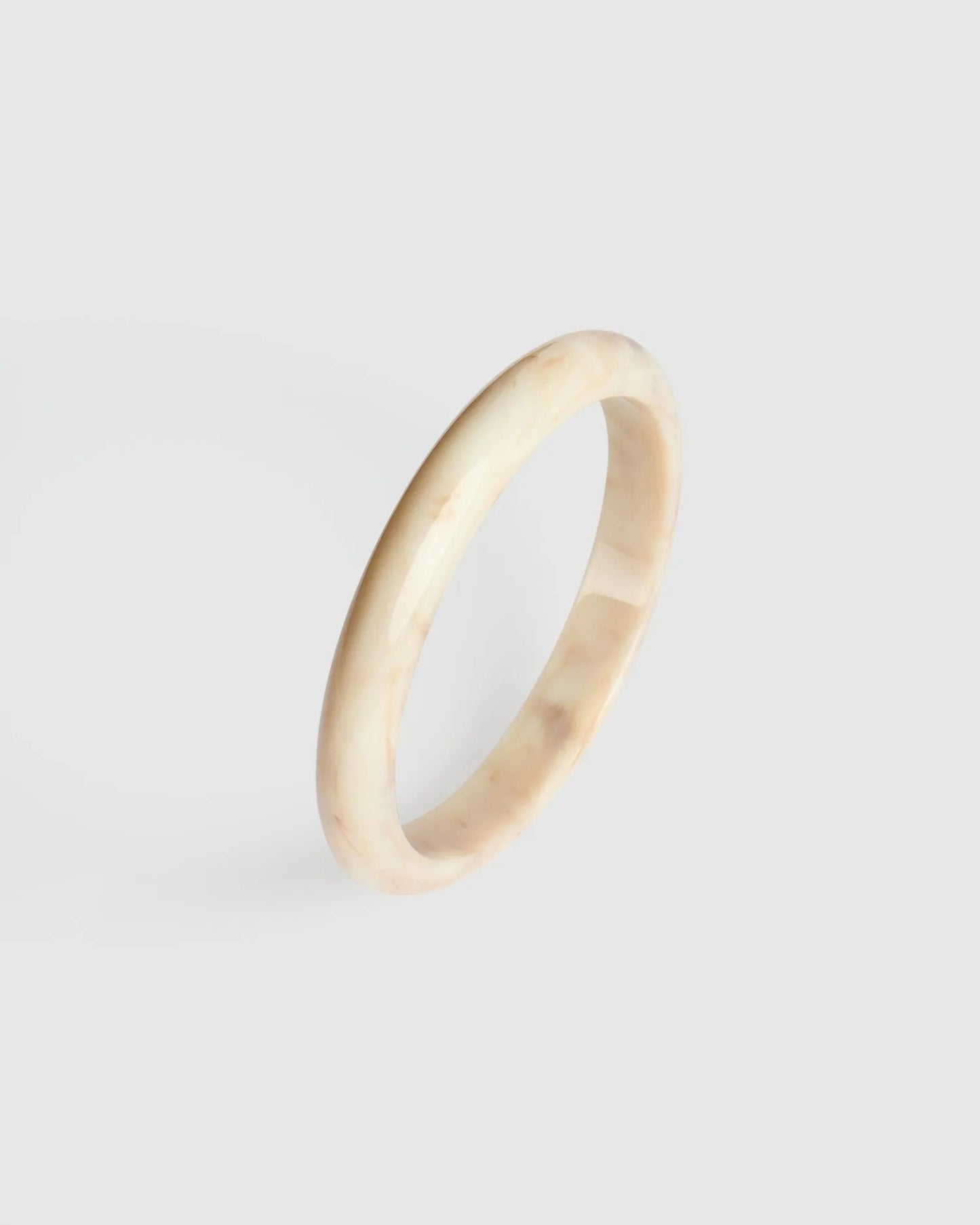 Rounded Bangle Bracelet, Oat