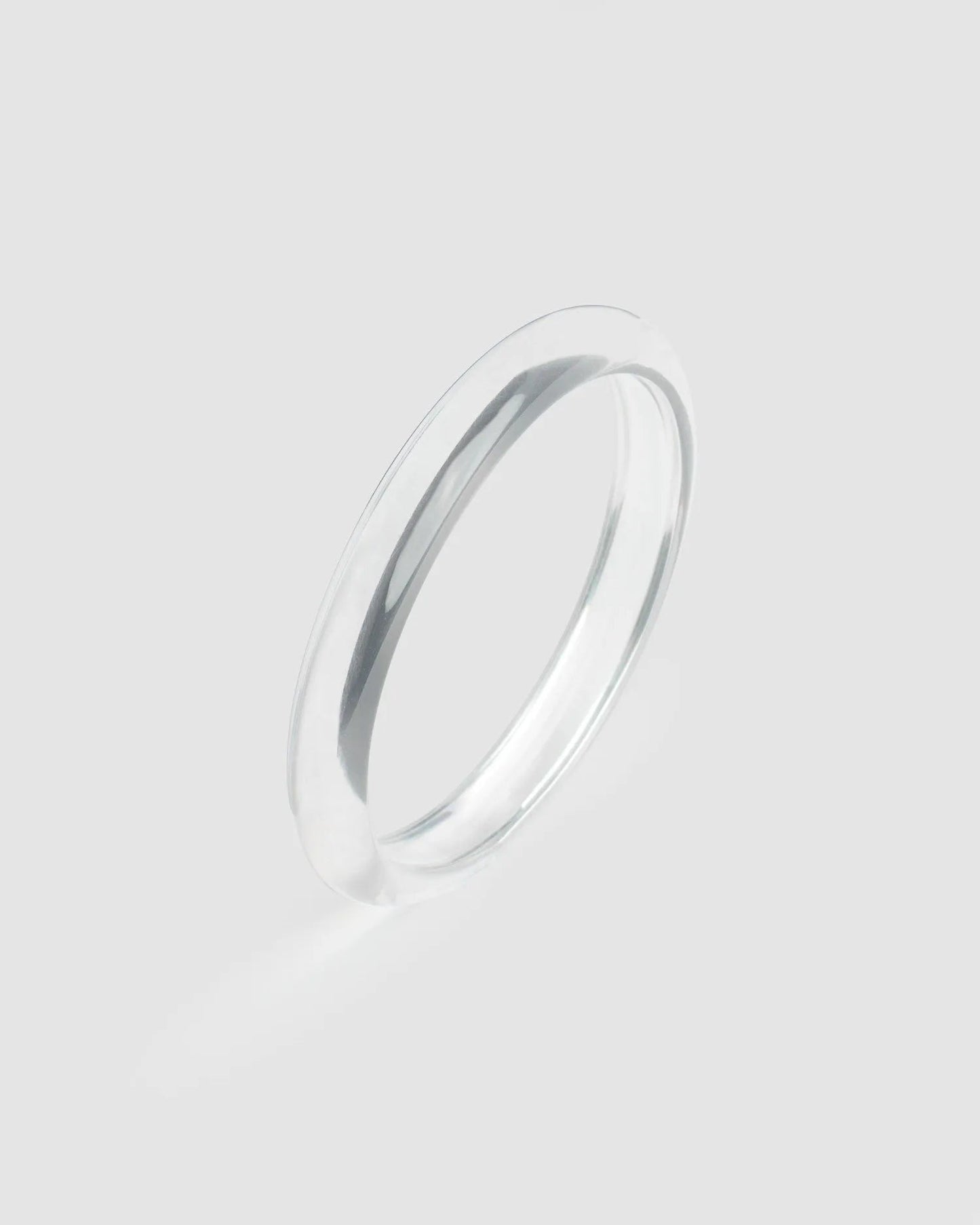 Rounded Bangle Bracelet, Clear