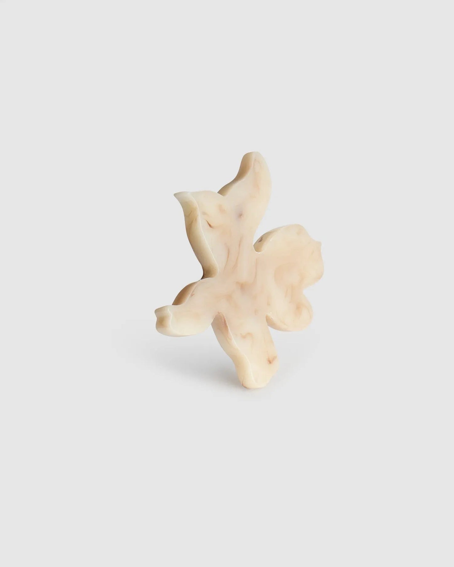 Lotus Clip Earrings, Oat