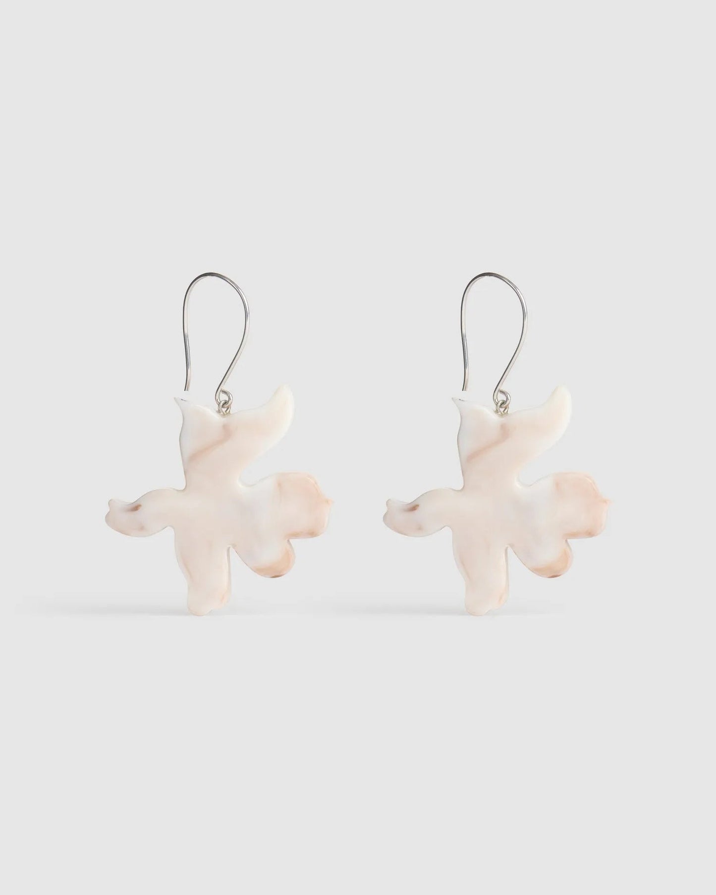 Lotus Dangle Earrings, Oat