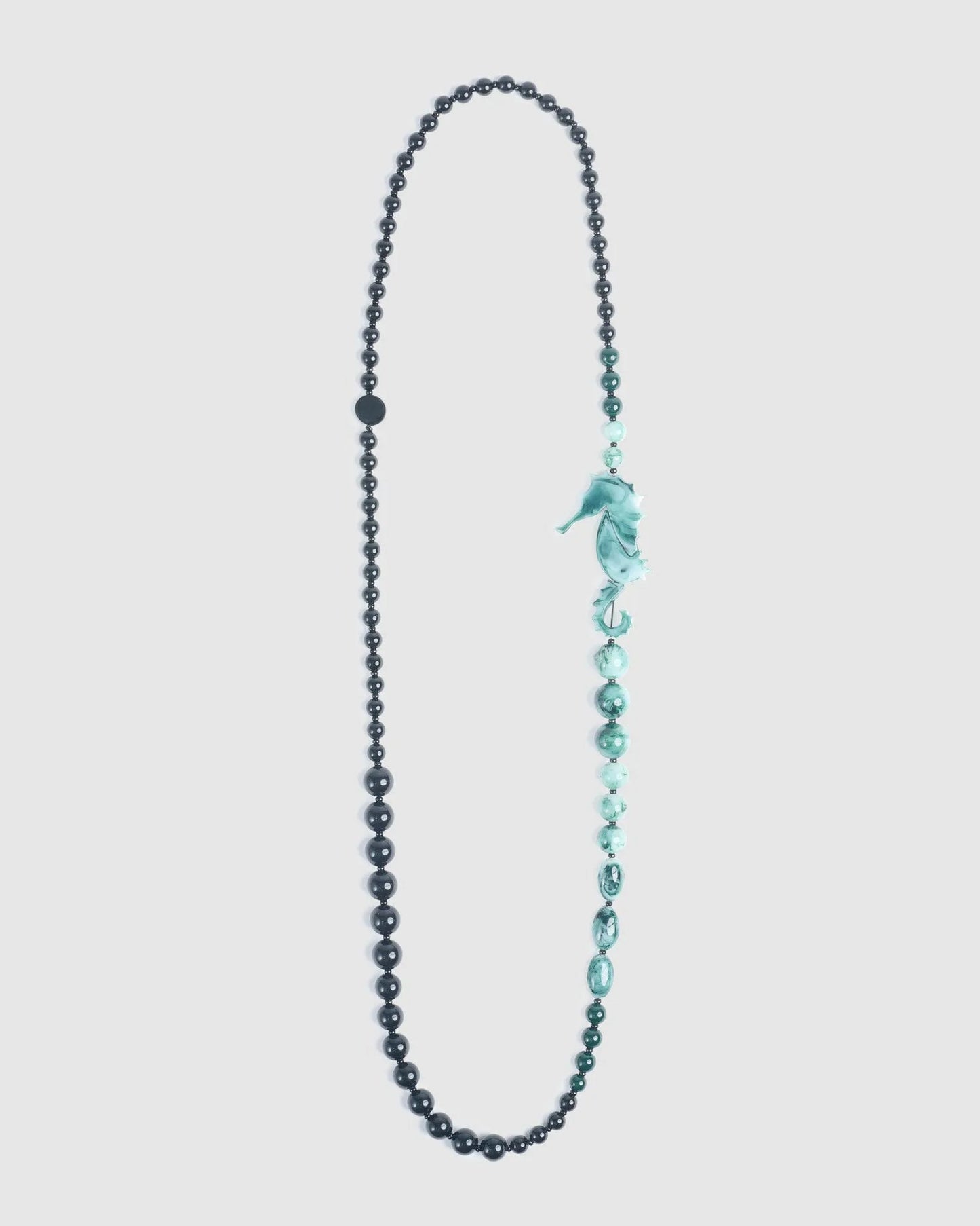 Seahorse Bead Necklace, Sea Green