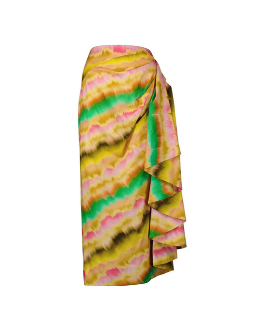 RUFFLE DETAIL PENCIL SKIRT