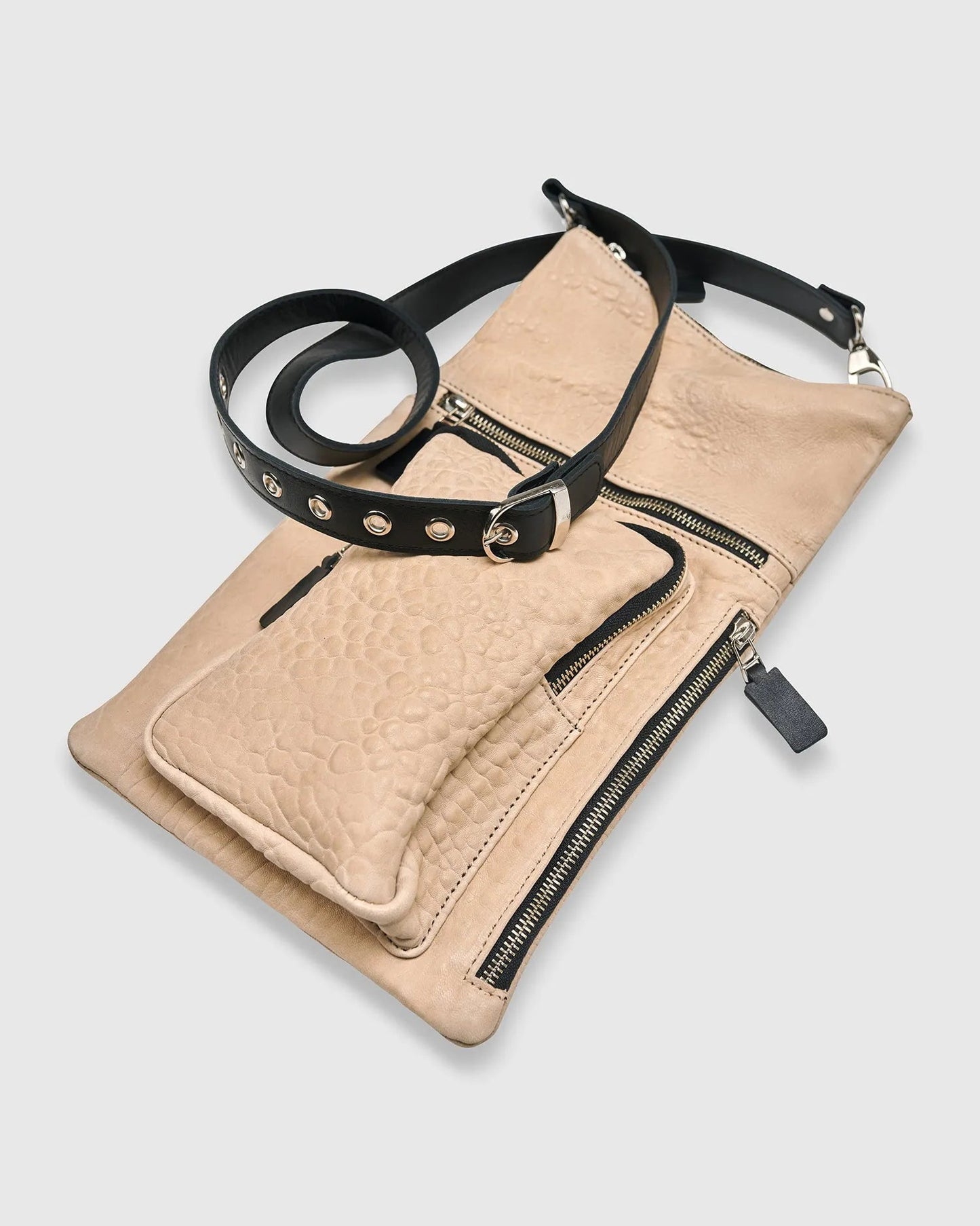 Flat Stash Pouch Bag, Nude