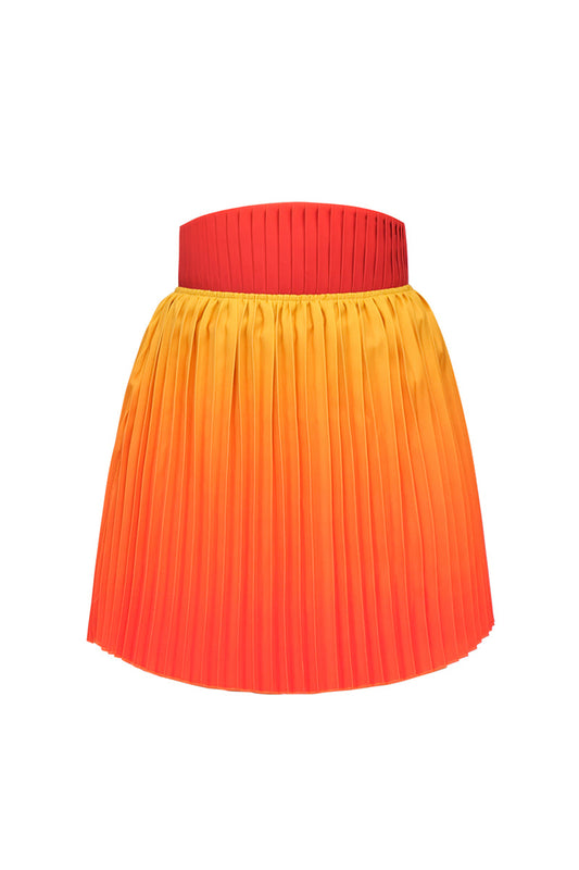 KATA PLEATED MINI SKIRT IN ADWA RED PRINT