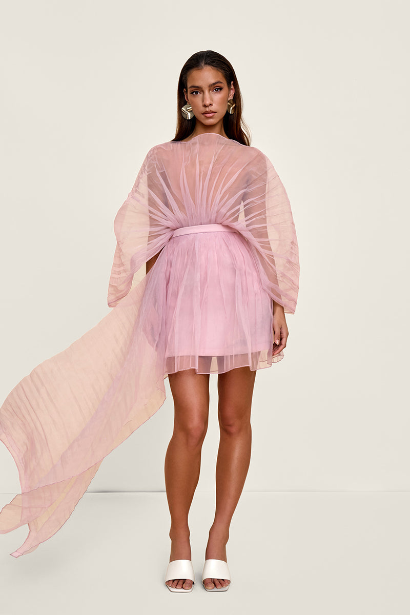 IME MINI SKIRT IN POWDER PINK