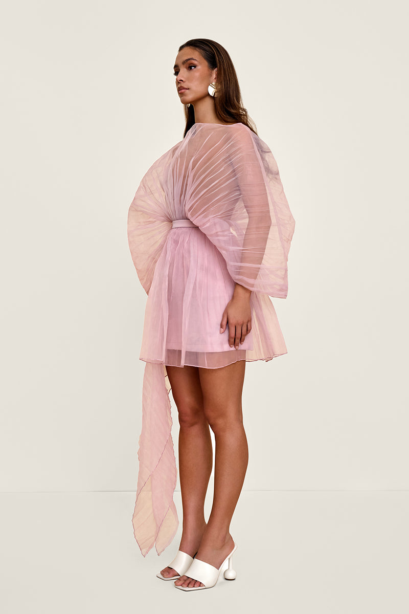 IME MINI SKIRT IN POWDER PINK