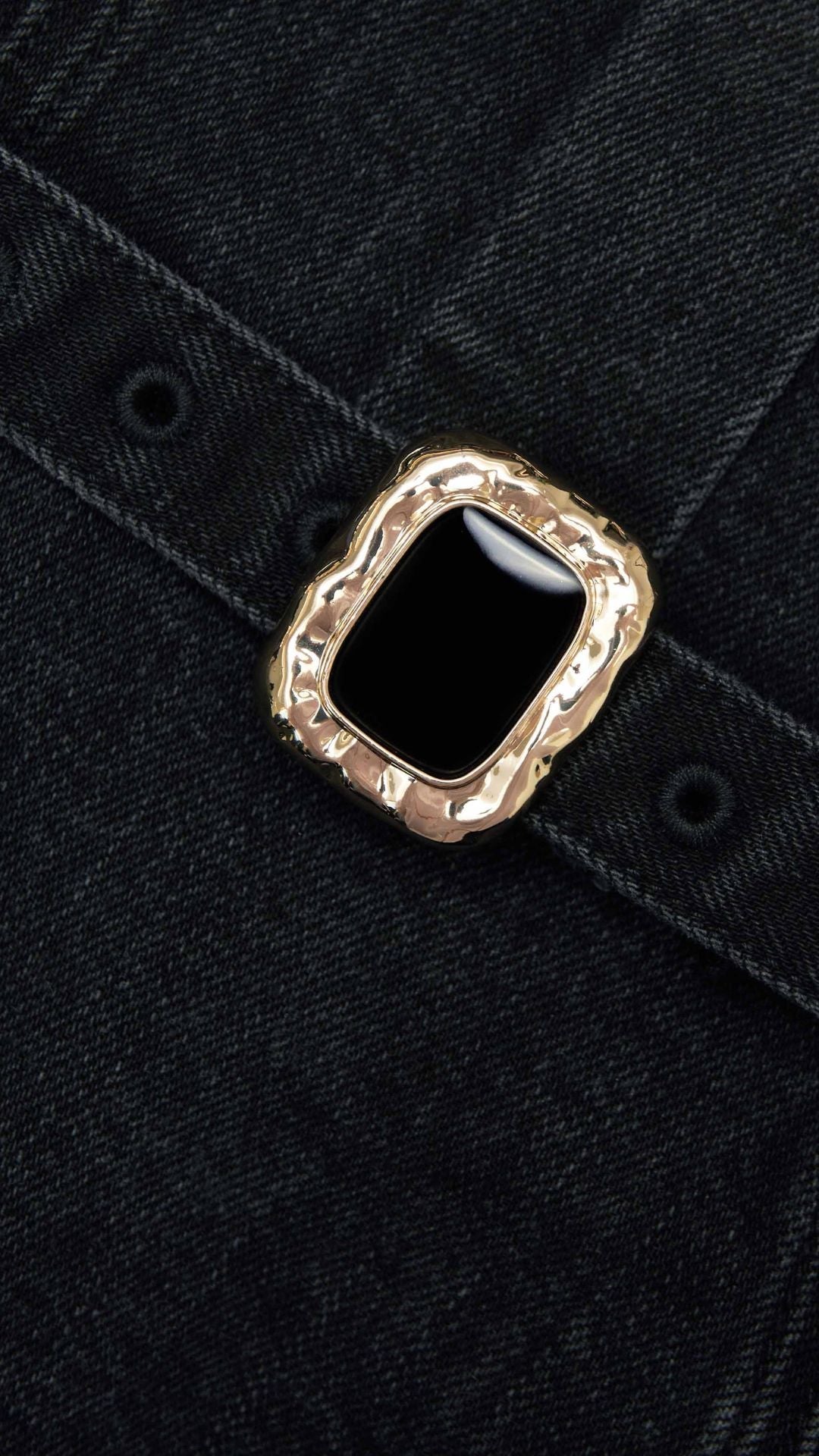 Black Denim Bandeau Mini Dress