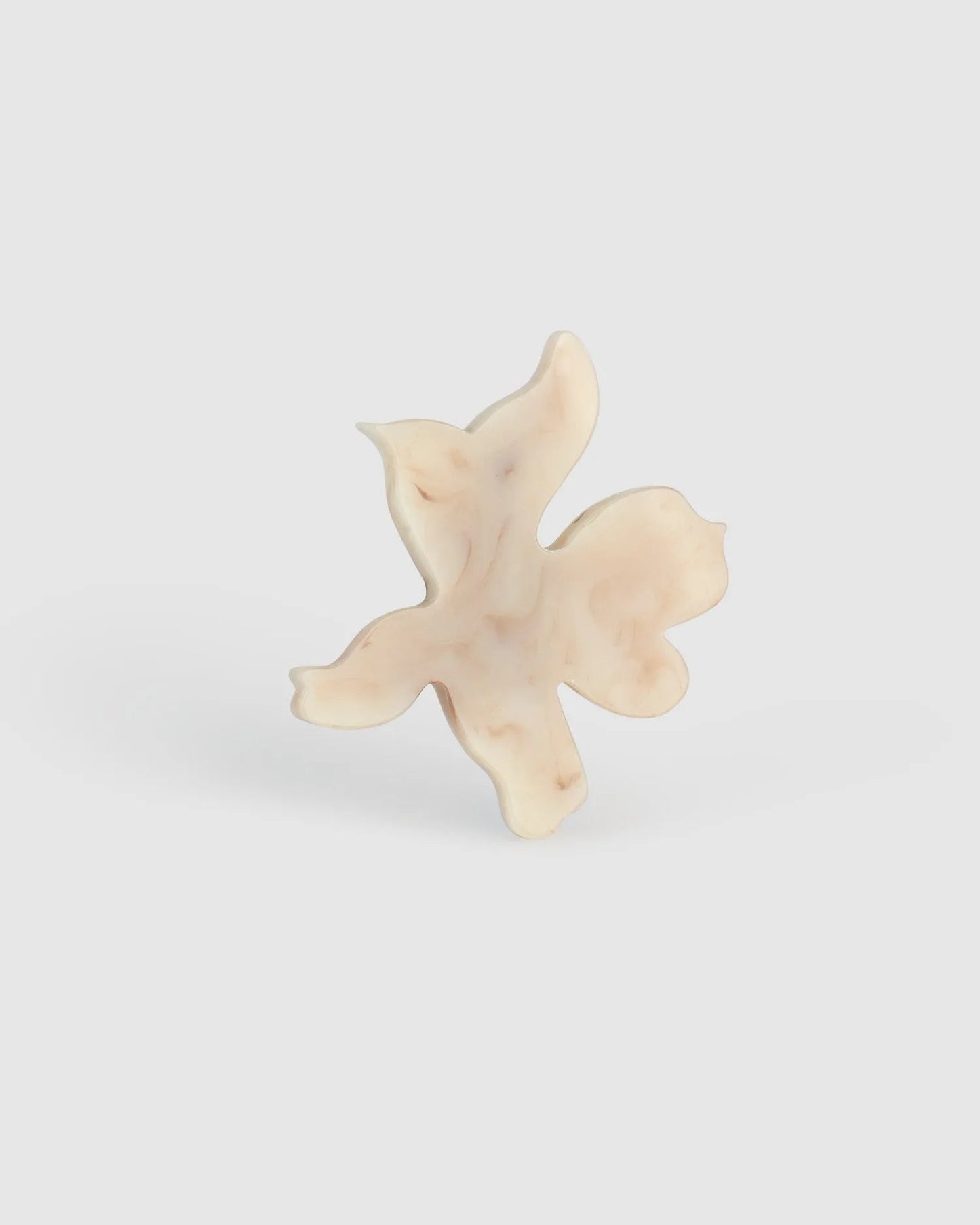 Lotus Clip Earrings, Oat