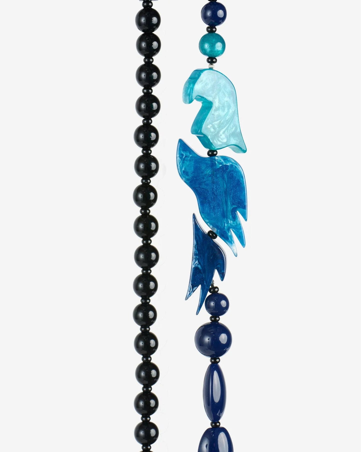 Tahiti Bird Bead Necklace, Blue