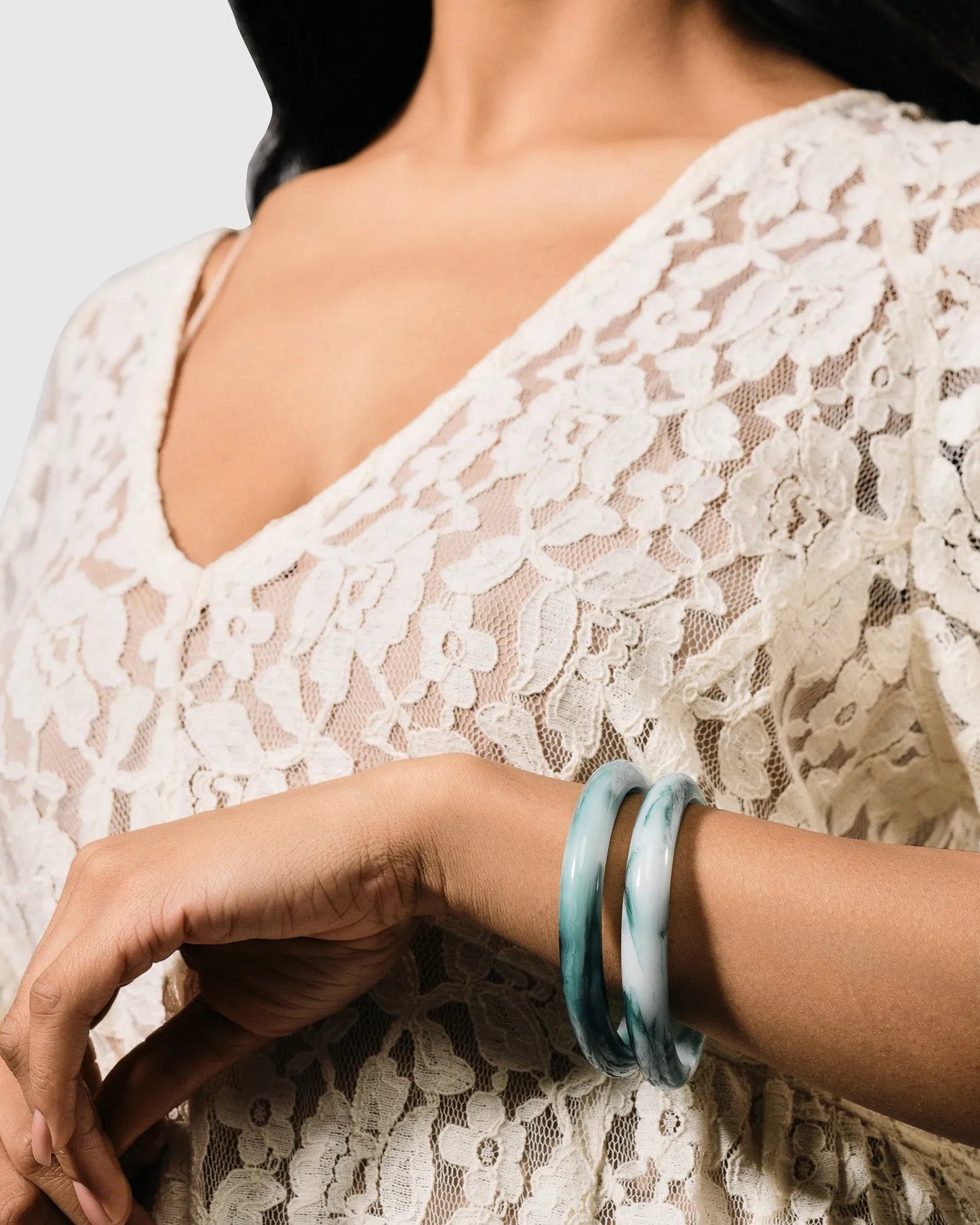 Rounded Bangle Bracelet, Jade