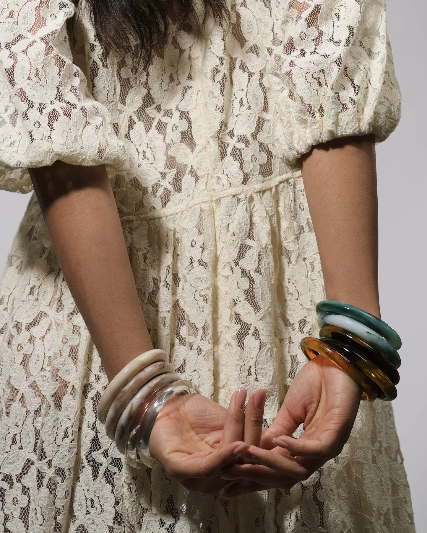 Rounded Bangle Bracelet, Jade