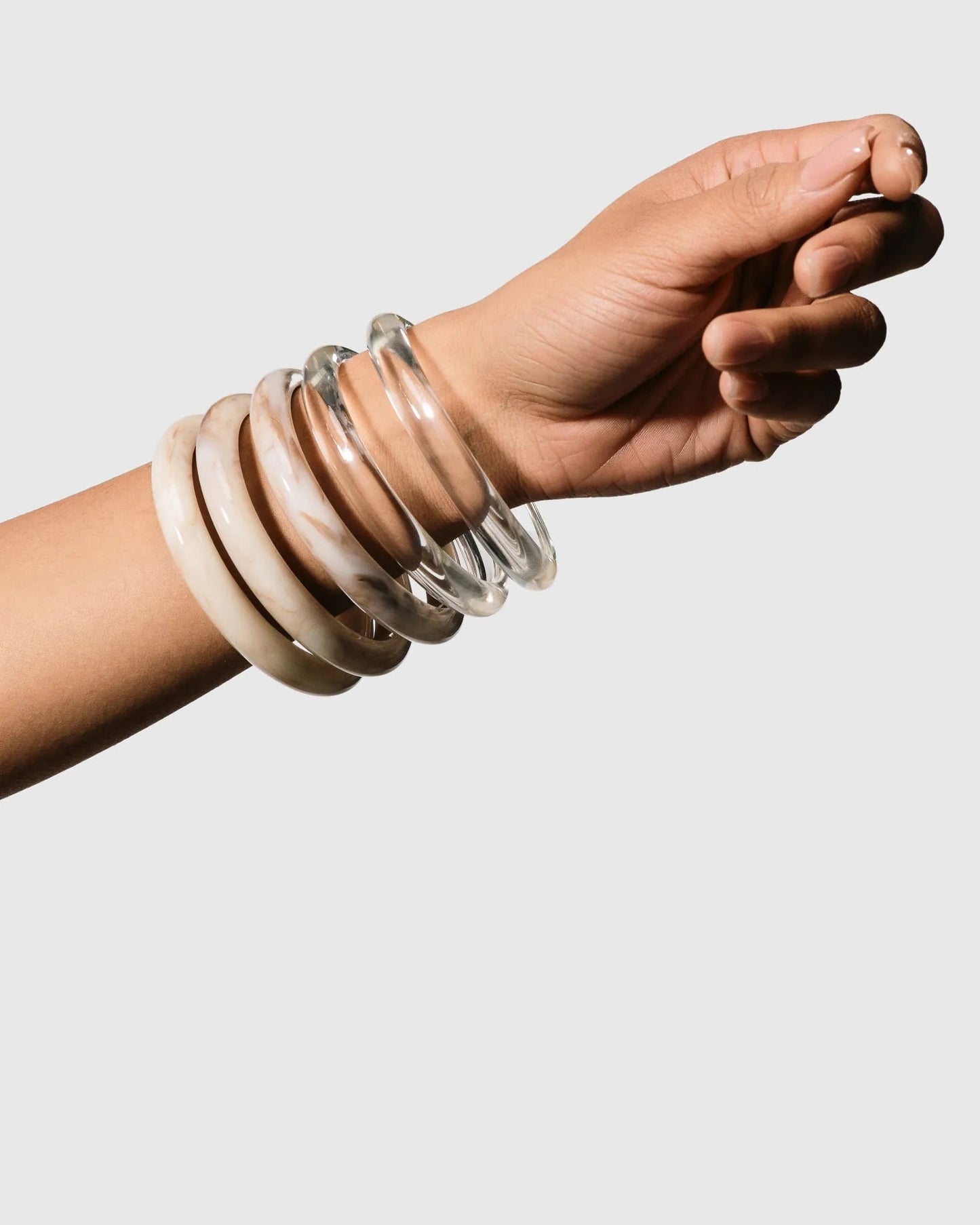 Rounded Bangle Bracelet, Oat
