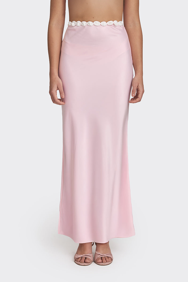 CAKE MAXI SKIRT IN LIGHT PINK