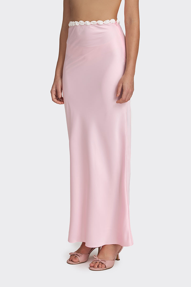 CAKE MAXI SKIRT IN LIGHT PINK