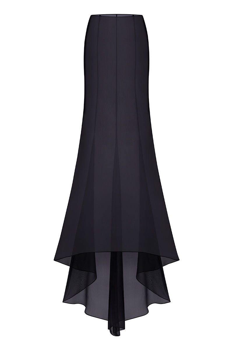 CLASSIC FISHTAIL BLACK MAXI SKIRT