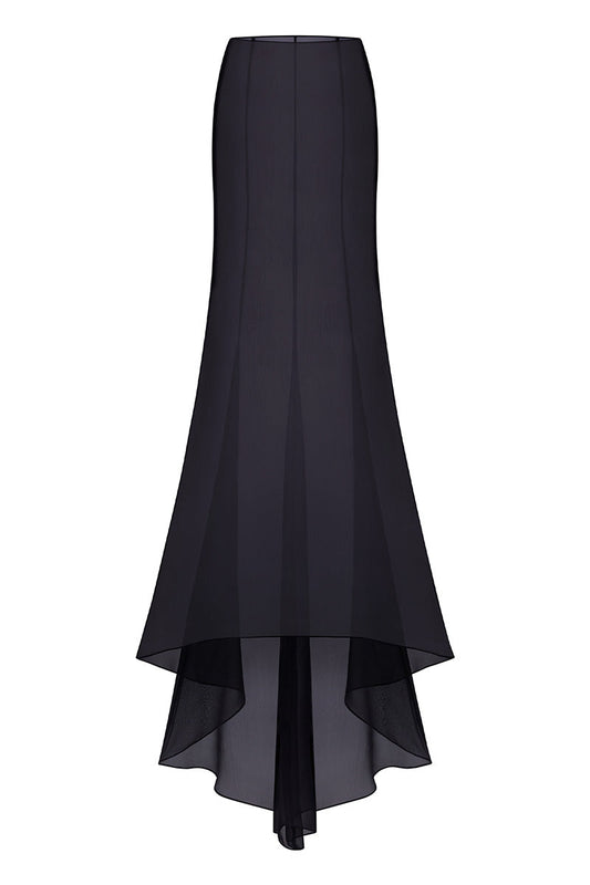 CLASSIC FISHTAIL BLACK MAXI SKIRT
