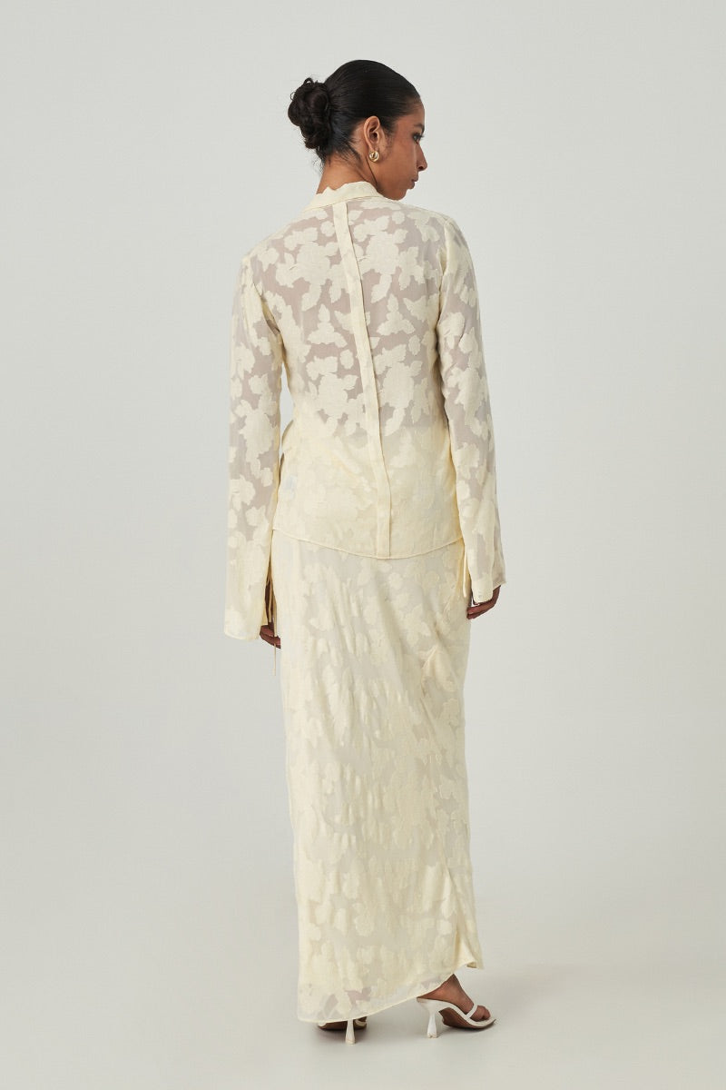 EVORA SKIRT IN PALE YELLOW
