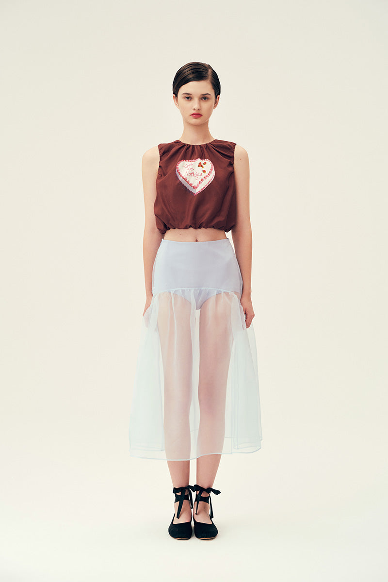 LOIS SKIRT IN PASTEL BLUE