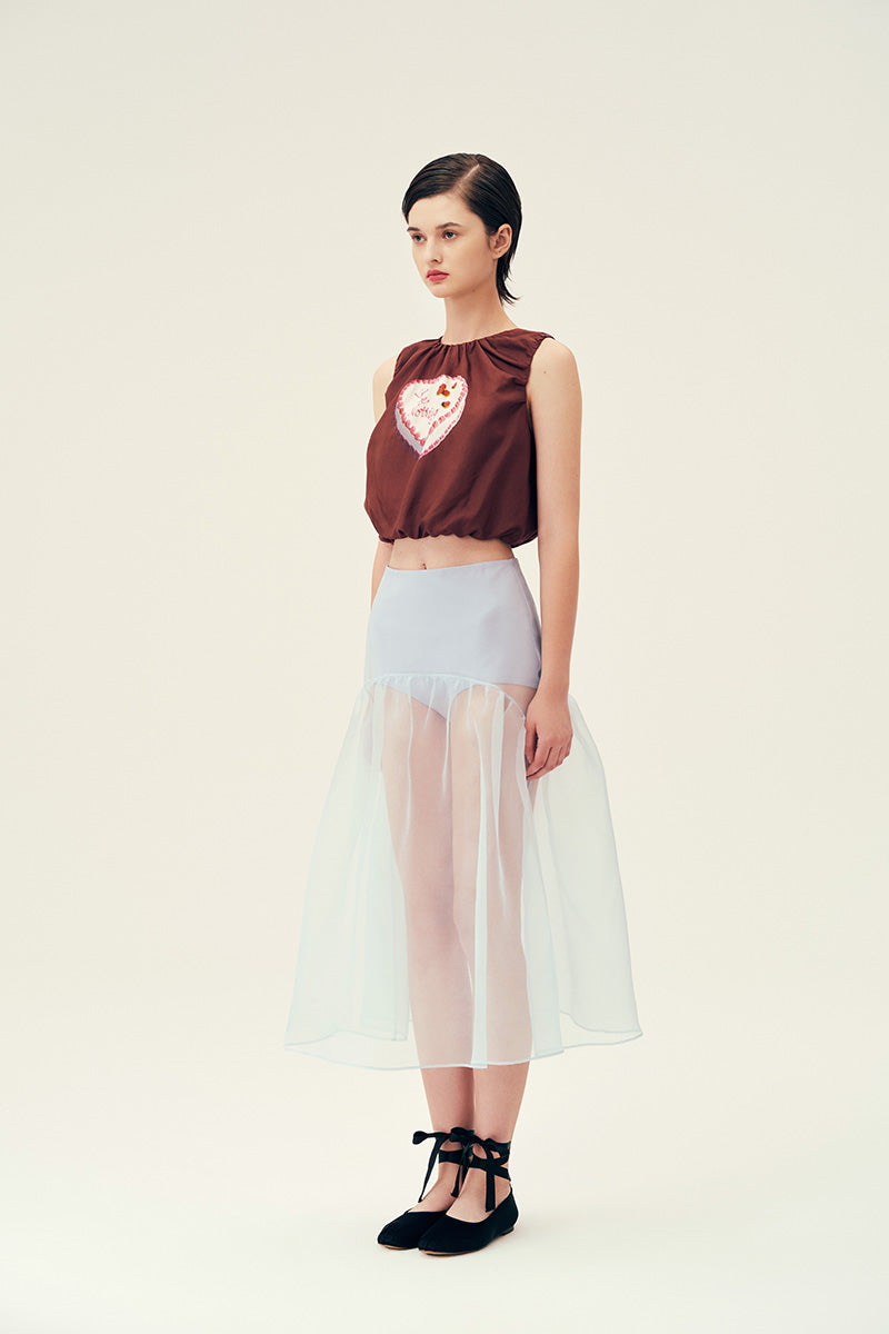 LOIS SKIRT IN PASTEL BLUE