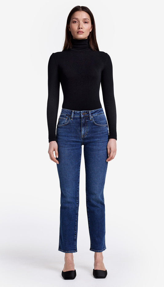 Wren Stretch Mid Rise Crop Straight Jean