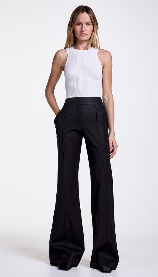 Wide Leg Pintuck Trouser
