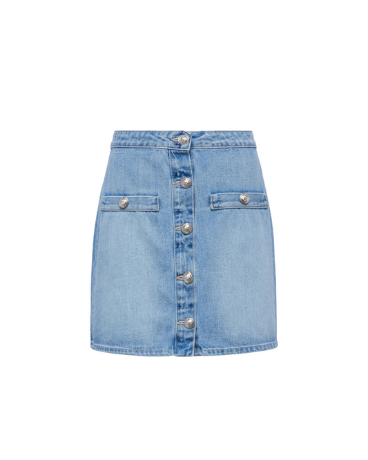 KRIS BUTTON FRONT MINI SKIRT